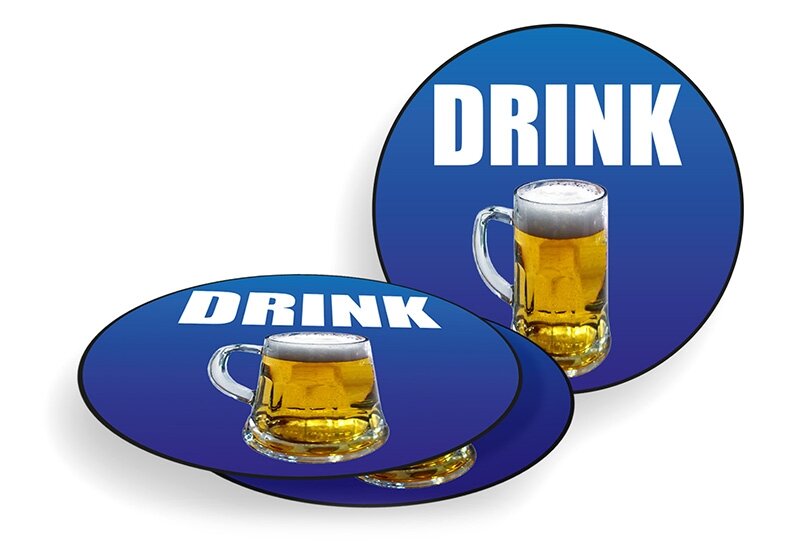 Drink card in PVC